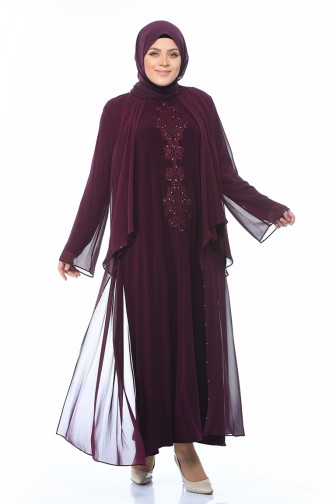 Habillé Hijab Pourpre 0108-04