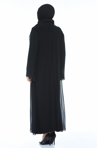 Black Hijab Evening Dress 0108-05