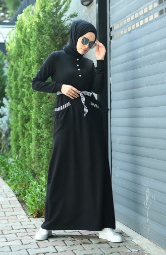 Black Hijab Dress 2170-01