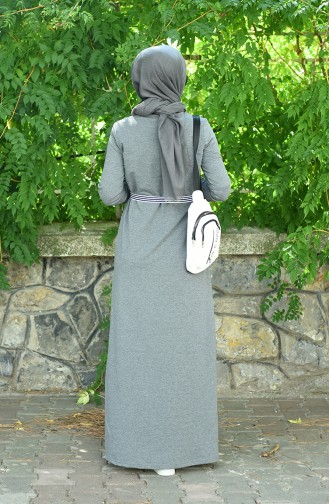 Anthracite Hijab Dress 2170-03