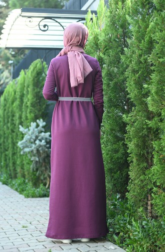 Plum Hijab Dress 2170-04