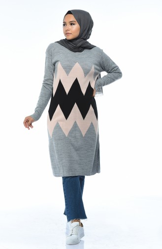 knitwear gray tunik 1344-03
