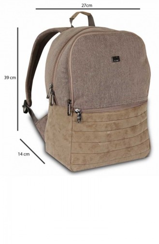 Colorful Backpack 7521 Kahverengı Brown