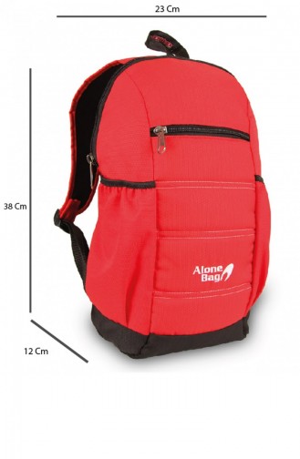 Renkli Back Pack 8405 Kırmızı  Red