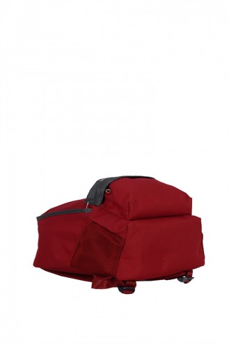 Benetton 96067 Sırt Çantası Bordo Gri