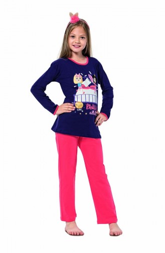 Ensemble Pyjama Pour Enfant Fille 6121 Pourpre Corail 6121