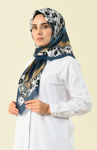 وشاح أزرق زيتي 2355-08