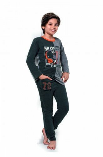 Ensemble Pyjama Pour Enfant Garçon 5116 Antracite 5116