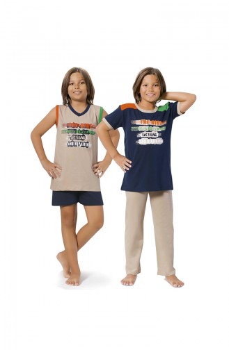 Navy Blue Children`s Pajamas 8067