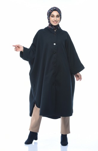 Winter coat with buttons, navy color 7003-02