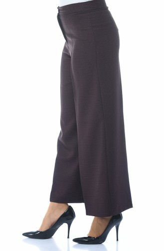 Pantalon Large a Motifs 4243-01 Plum 4243-01