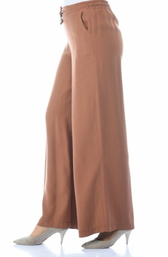 Sensual Loose Trousers Brown Tobacco 3141-05