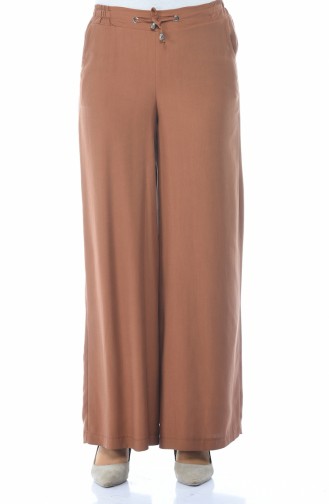 Sensual Loose Trousers Brown Tobacco 3141-05