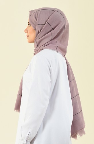 Şerit Desenli Mevsimlik Şal 901530-18 Lila