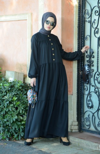 Black Hijab Dress 8005-01
