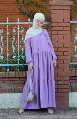 Lila Hijab Kleider 8005-04