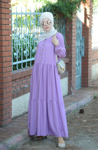 Lila Hijab Kleider 8005-04