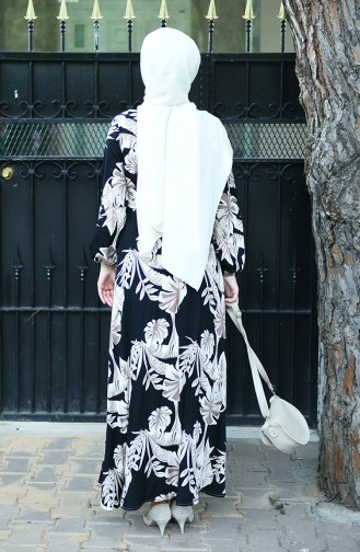 Black Hijab Dress 8002-06