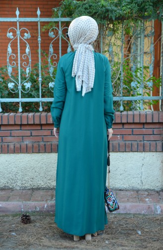 Emerald Green Hijab Dress 8119-11