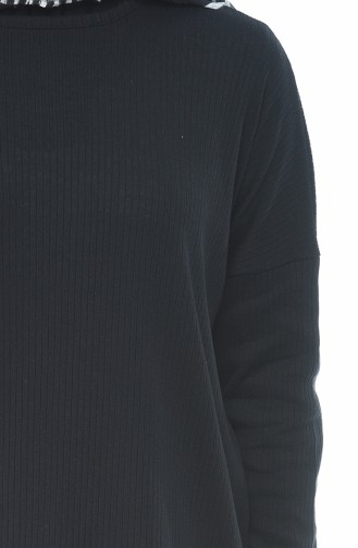 Bisiklet Yaka Tunik 2230-01 Siyah