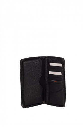 Yılka 3203 Damen Echte Leder Geldtasche Schwarz 1247589005392