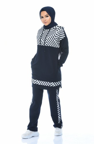 Navy Blue Tracksuit 9087-01