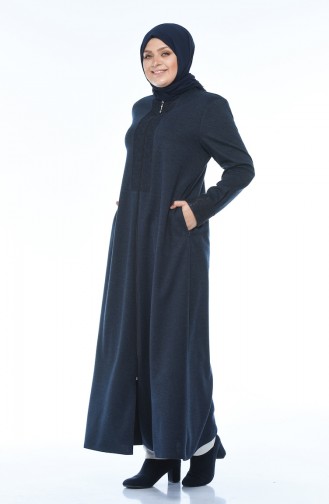 Navy Blue Abaya 8212-02