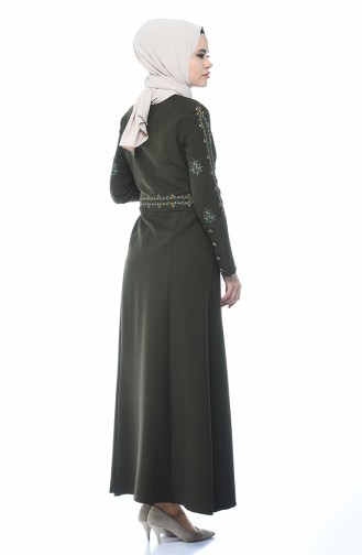 Abaya Brodée 9110-02 Khaki 9110-02