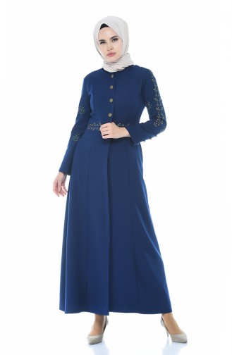 Navy Blue Abaya 9110-04