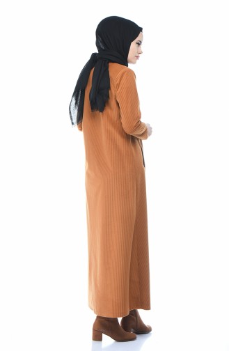 Abaya a Fermeture 0090-02 Moutarde 0090-02