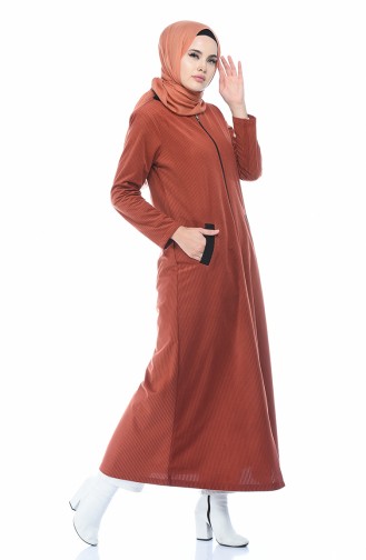 Abaya a Fermeture 0090-05 Brique 0090-05