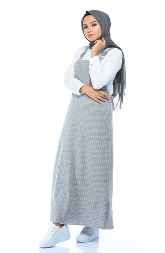 Robe Salopette Sans Manches 5266-02 Gris 5266-02