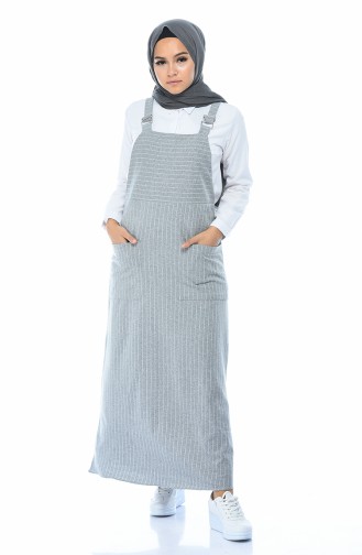 Robe Salopette Sans Manches 5266-02 Gris 5266-02