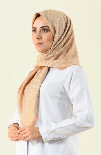 Beige Eleven square shawl 13120-04