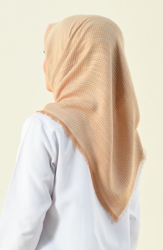 Beige Eleven square shawl 13120-04