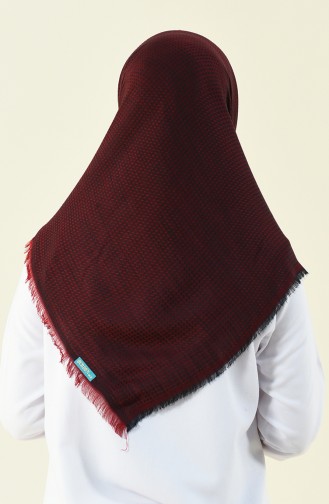 claret red Eleven square shawl 13120-09