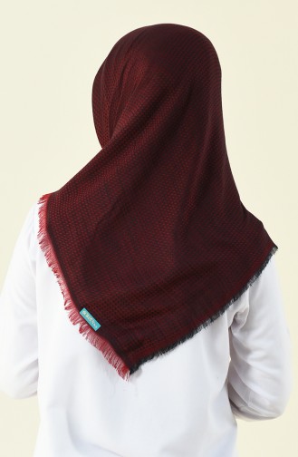 claret red Eleven square shawl 13120-09