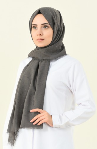 Dark gray cotton shawl 901535-02