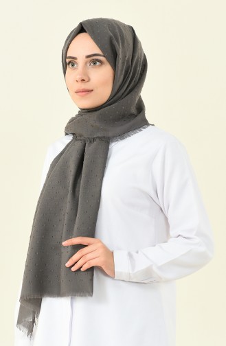 Dark gray cotton shawl 901535-02