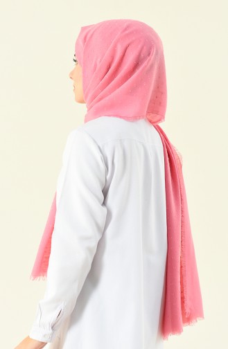 Pink candy patterned cotton shawl 901535-06