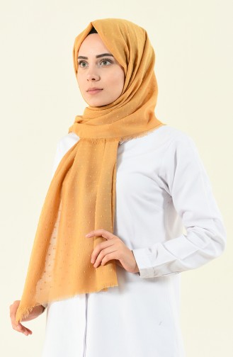 Shawl cotton plaid light brown 901535-13