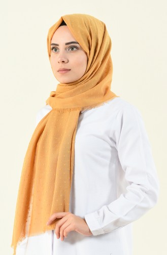 Shawl cotton plaid light brown 901535-13