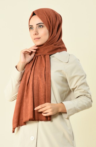 Brown tobacco cotton shawl 901536-04