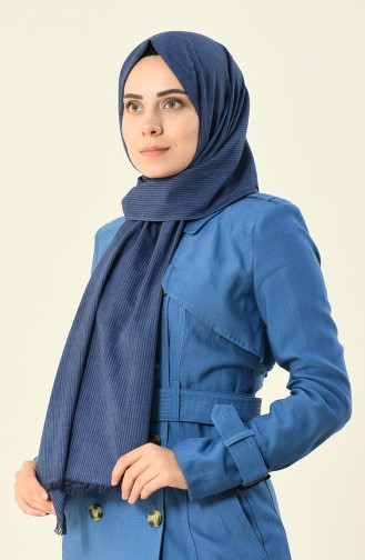 Navy blue cotton shawl 901536-05