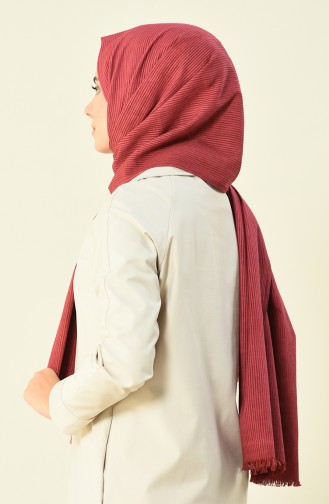 claret red color cotton shawl 901536-12