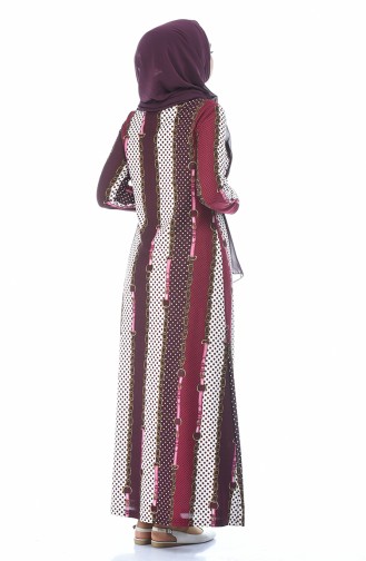 Robe a Motifs 1077-02 Plum 1077-02