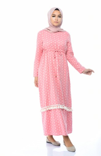 Pink Hijab Dress 8009-02