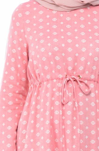 Robe Détail Franges 8009-02 Rose 8009-02