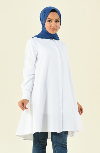 Oxfod Salaş Tunik 5828-01 Beyaz