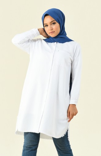 Tunique avec Poche Oxford 6283-03 Blanc 6283-03